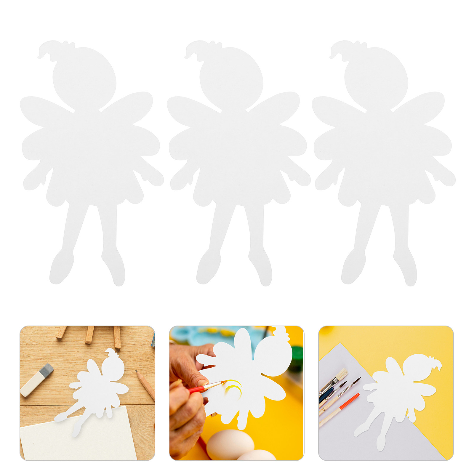 Art Craft With Cardboard - 20Pcs Blank Cutouts White Cardboard Human