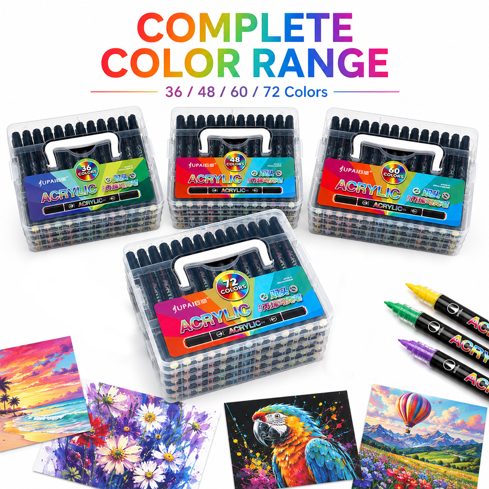 Art Craft Class - 12/24/36/48/60/72 Colors Acrylic Marker Set Dual
