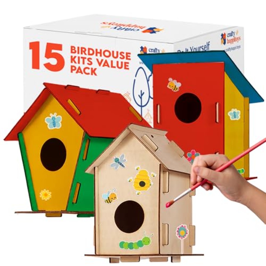 Art Craft And - Kit - Unfinished Wood Bird Houses