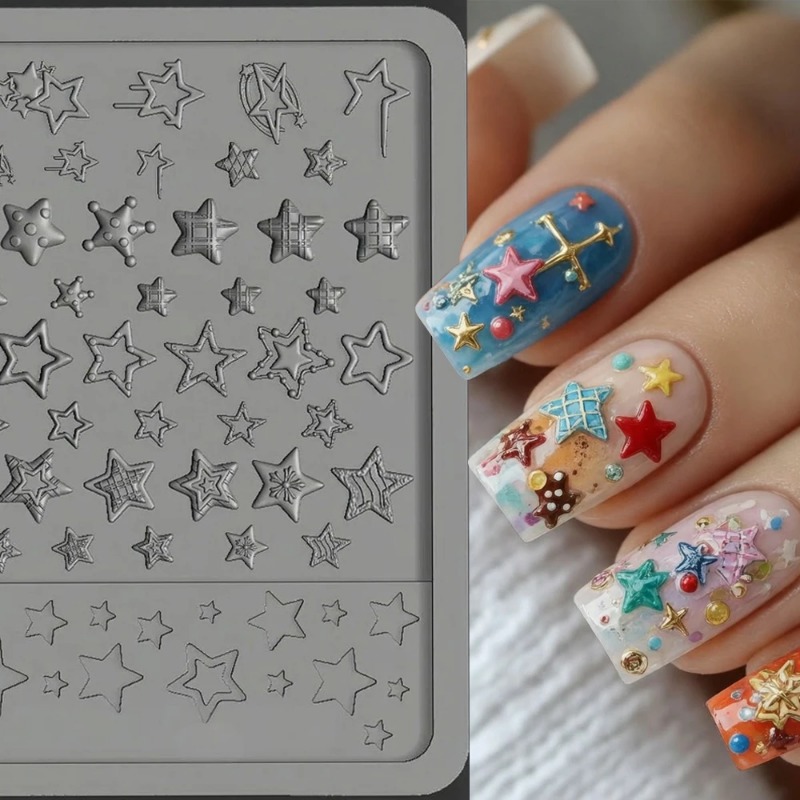 Art Craft Template - 3D Baroque Angel Nail Mold Silicone