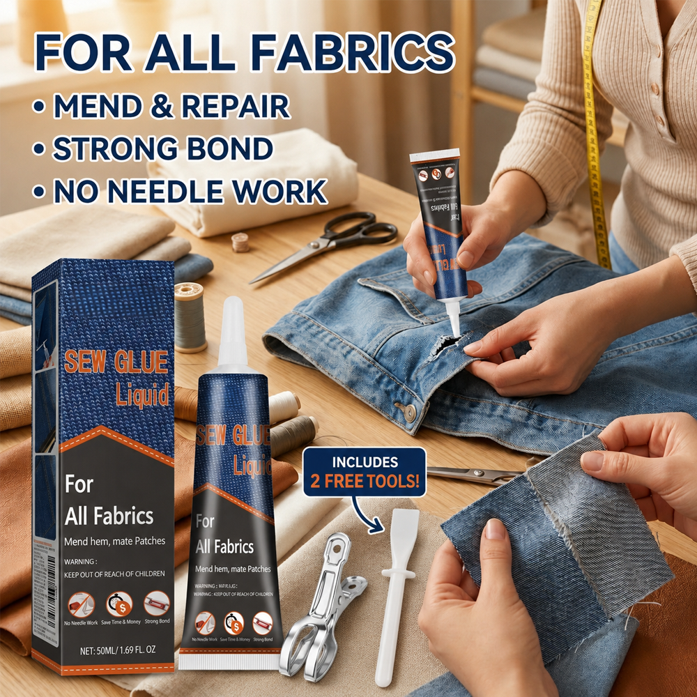 Leather Tooling Kit - 50ml Fabric Sewing Glue Fast Drying