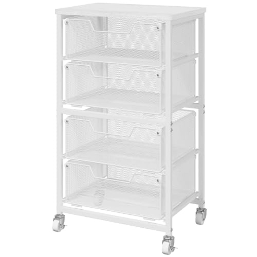 Art Craft And - 4-Drawer Rolling Storage Cart with Drawers