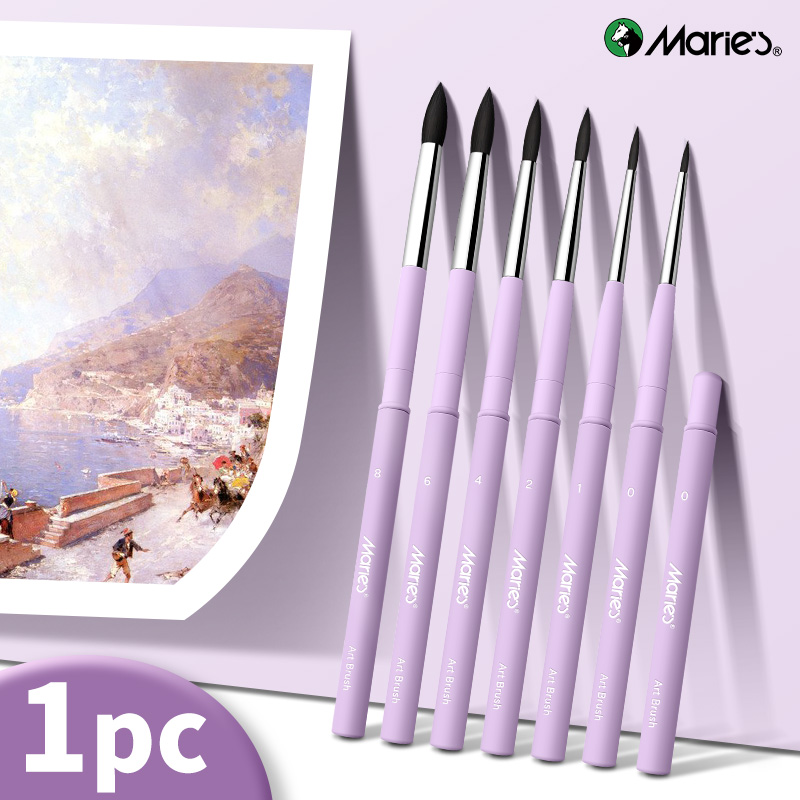 Gouache Paint Set - Marie's 1pc Travel Watercolor Brush Purple,Professional