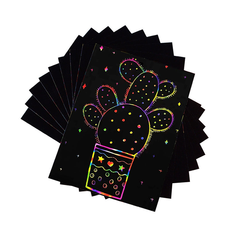Art Craft In Paper - Rainbow Magic Color Scratch Art Paper