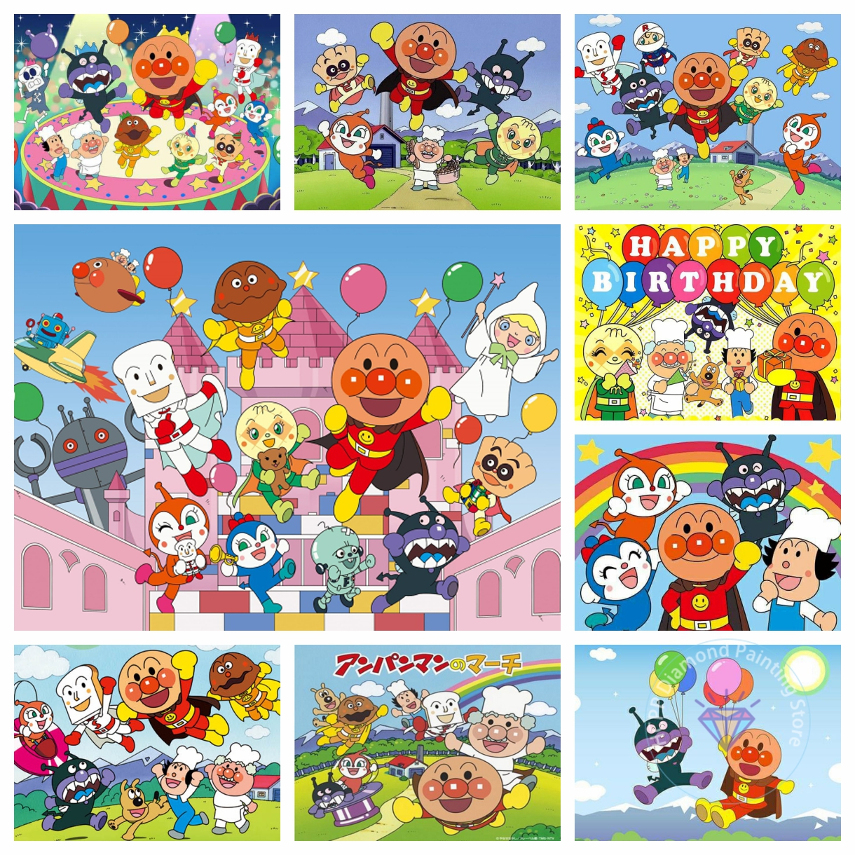 Art Craft 6 Year Old - Anpanman Diamond Painting Kit 5D DIY