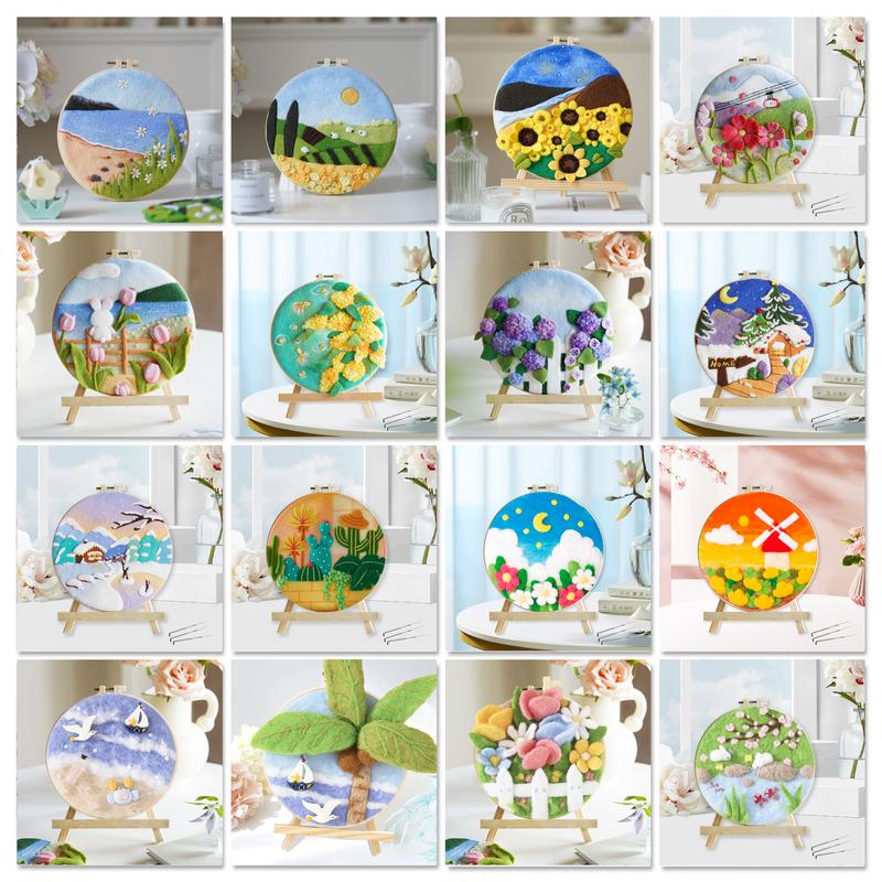 Art Craft Ideas For Kids - DIY Wool Embroidery Kit Creative DIY