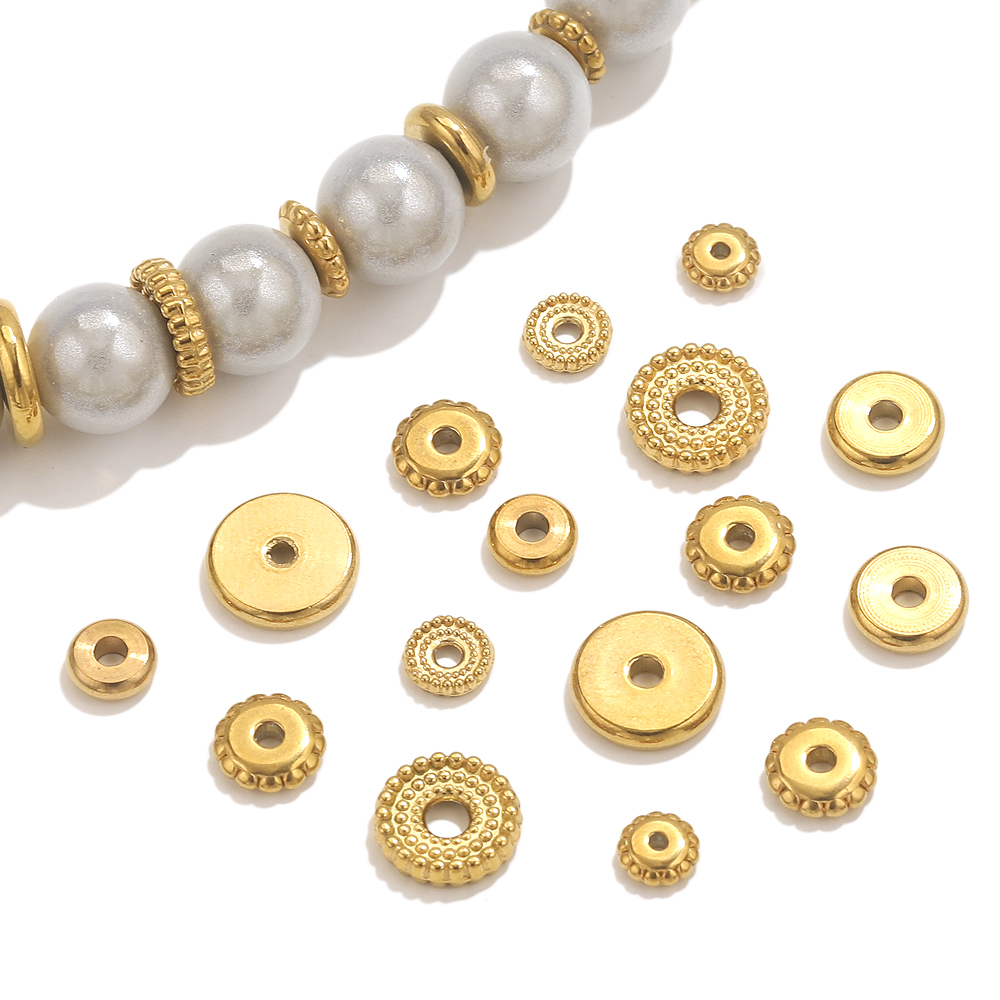 Art Craft Making - 20pcs Stainless Steel Gold Spacer Beads