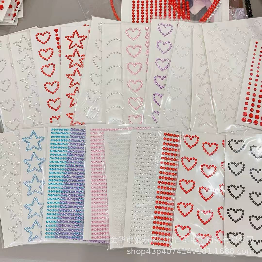 Art Craft And - Self Adhesive Diamond Star Heart Rhinestone
