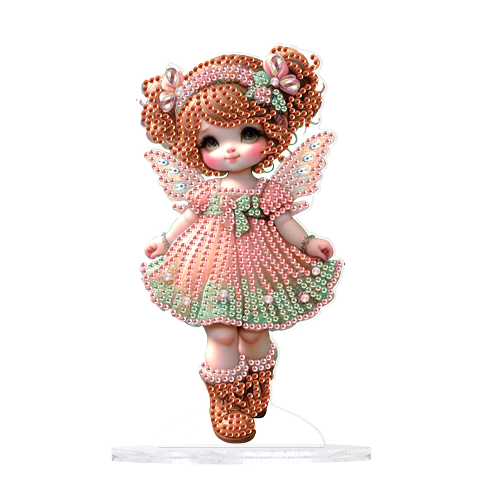 Art Craft Display - Irregular Shape Pink Doll Diamond Art