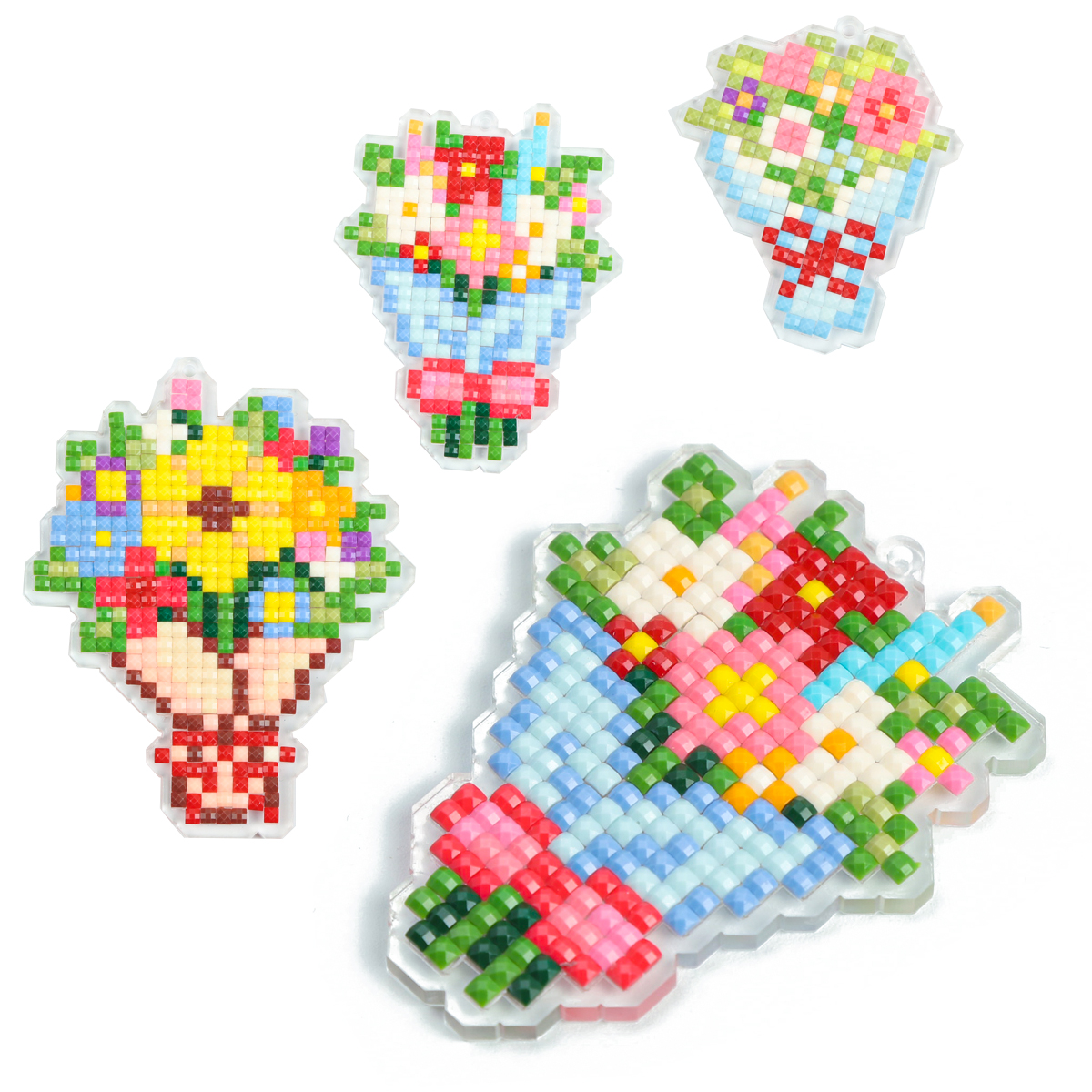 Art Craft Kits For Kids - FOREVER YOUNG 3PCS Bouquet Acrylic Diamond