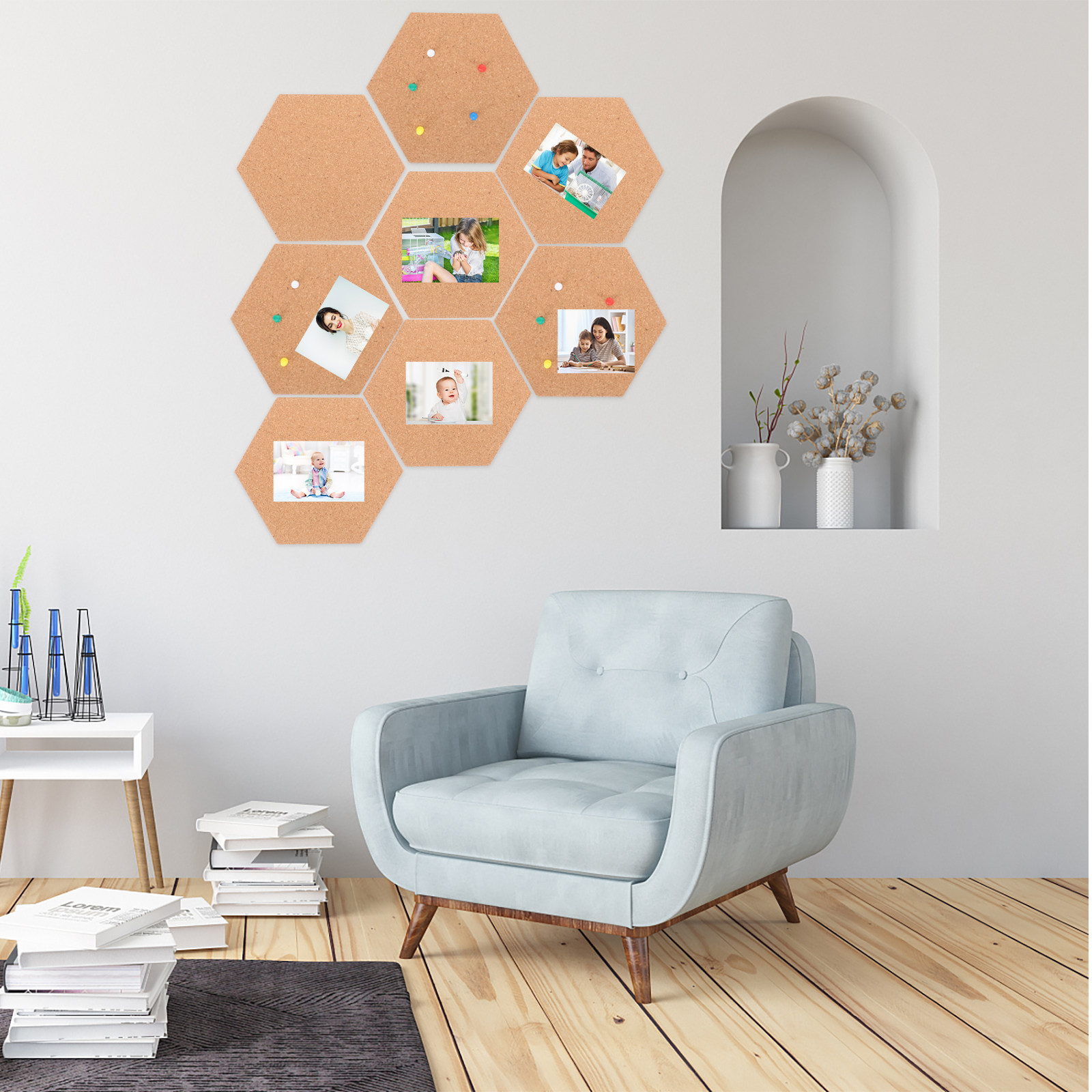1Set Hexagon Cork Board Set Li – обзор и цена Art And Craft Photos