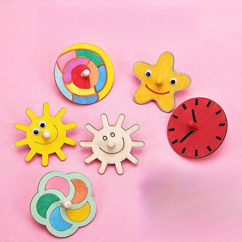 16pcs Wooden Spinning Top Craf – обзор и цена Art Craft Ideas For Kids
