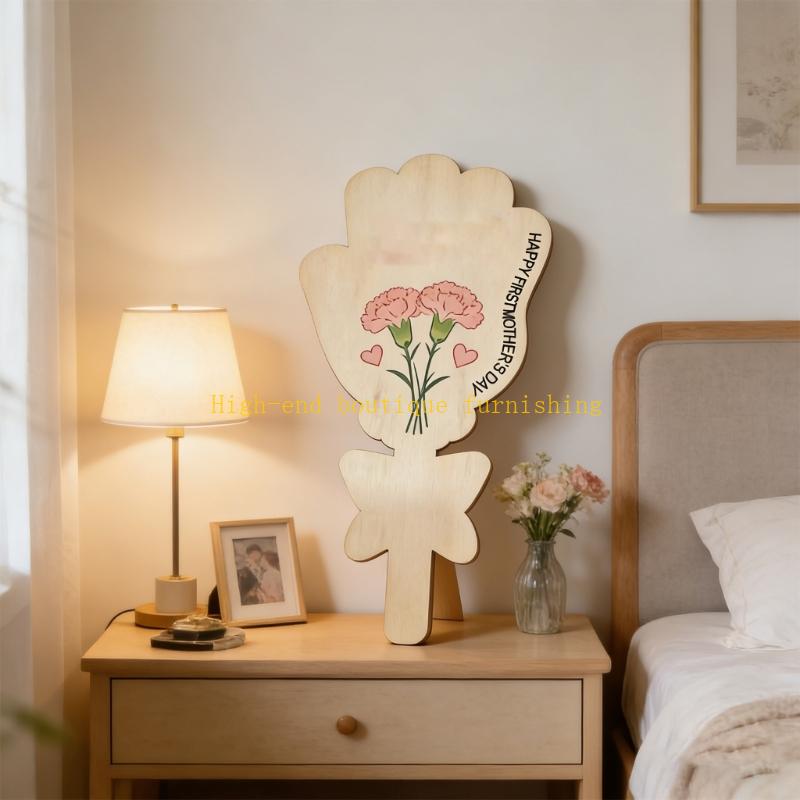 L9NB Wooden Hand Painted Flowe – обзор и цена Art Craft Mother'S Day