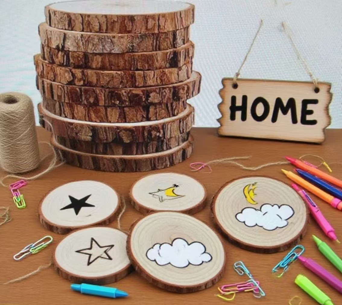 1-30Pcs Natural Pine Wood Slic – обзор и цена Art And Craft Photos
