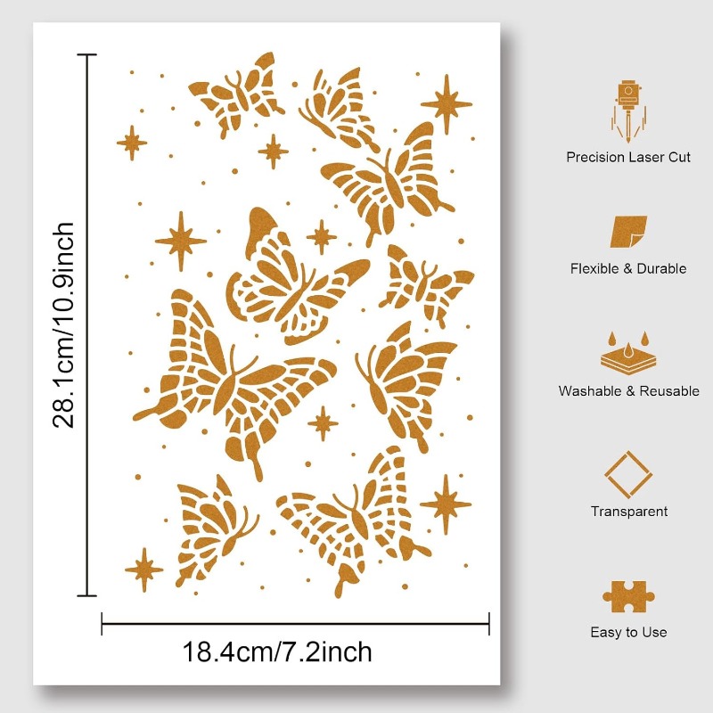 Butterfly Painting Stencil 11. – обзор и цена Art Craft Template
