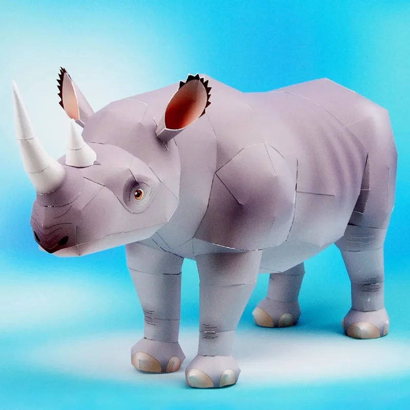 Rhinoceros Hook-lipped Handmad – обзор и цена Art Craft With Cardboard