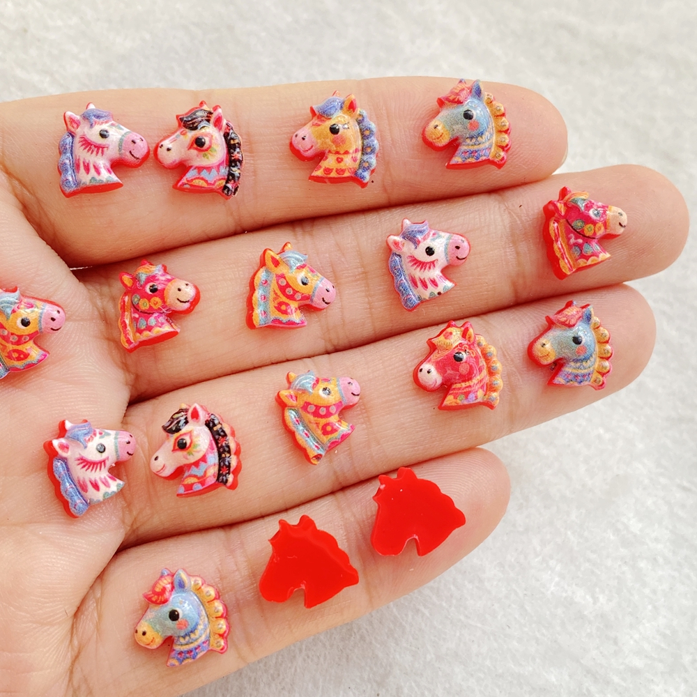 50pcs Resin Cute Mini Red Anim – обзор и цена Art Craft Unicorn