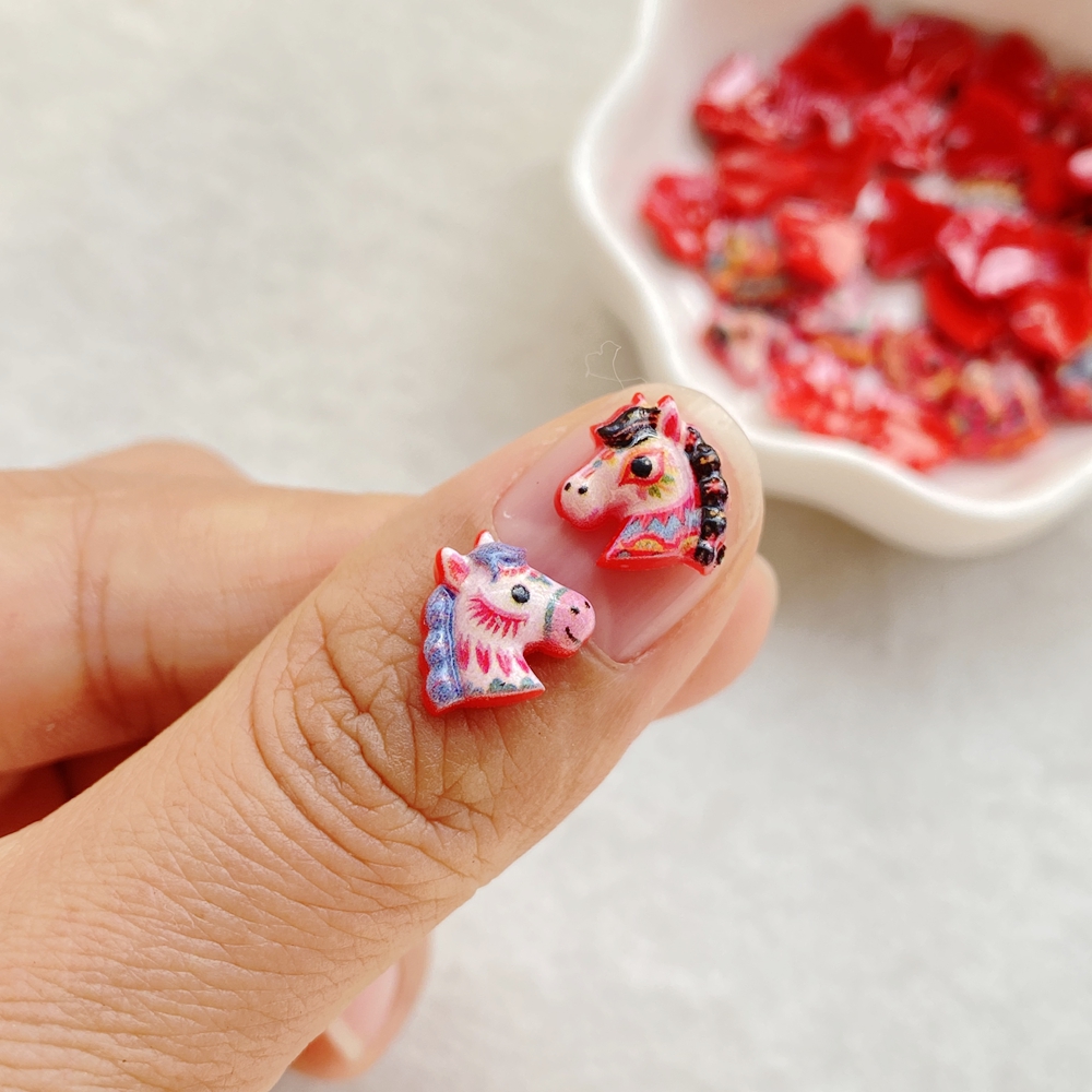 50pcs Resin Cute Mini Red Anim – обзор и цена Art Craft Unicorn