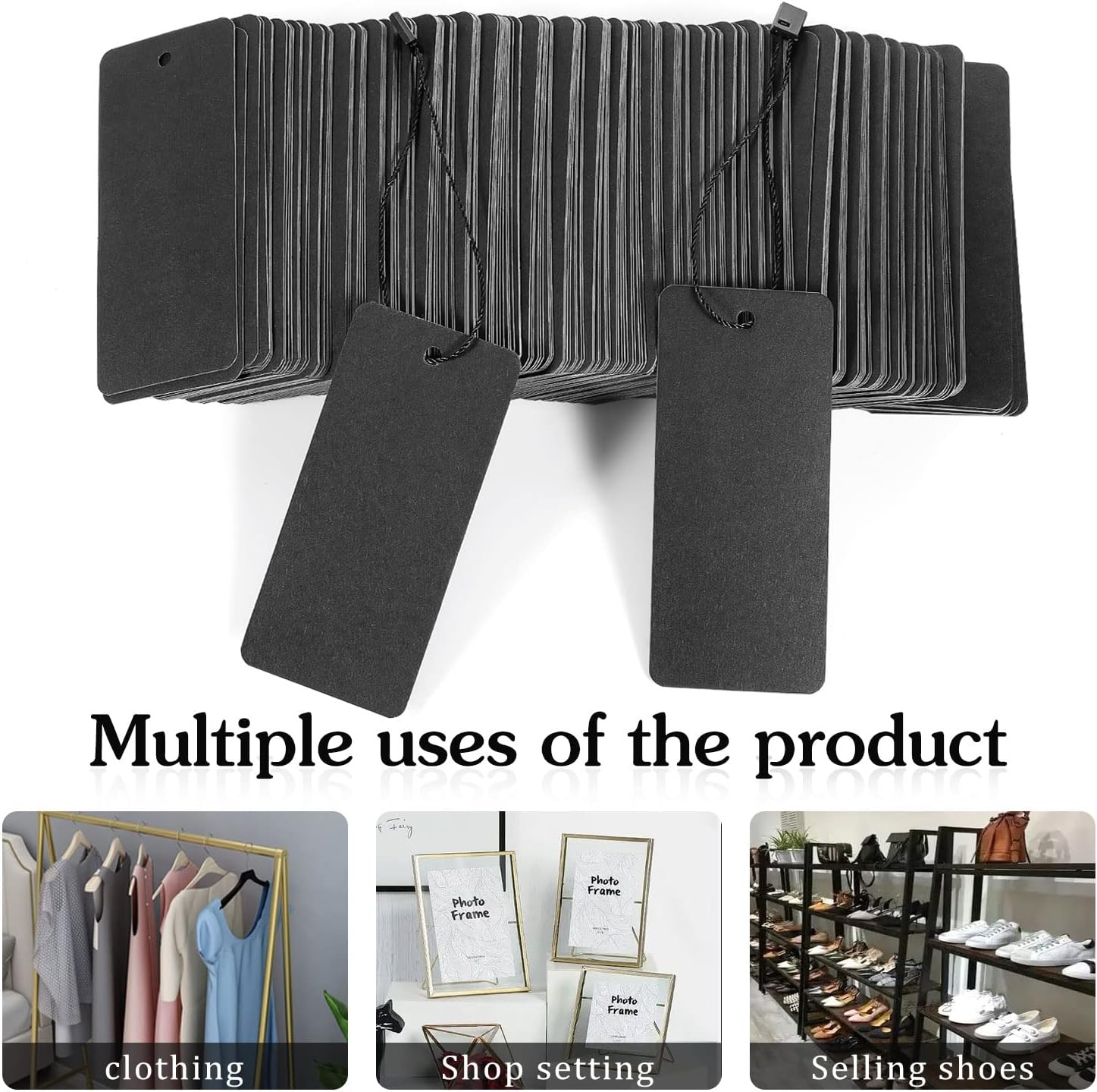 200 Black Paper Clothing Tags  – обзор и цена Art Craft In Paper