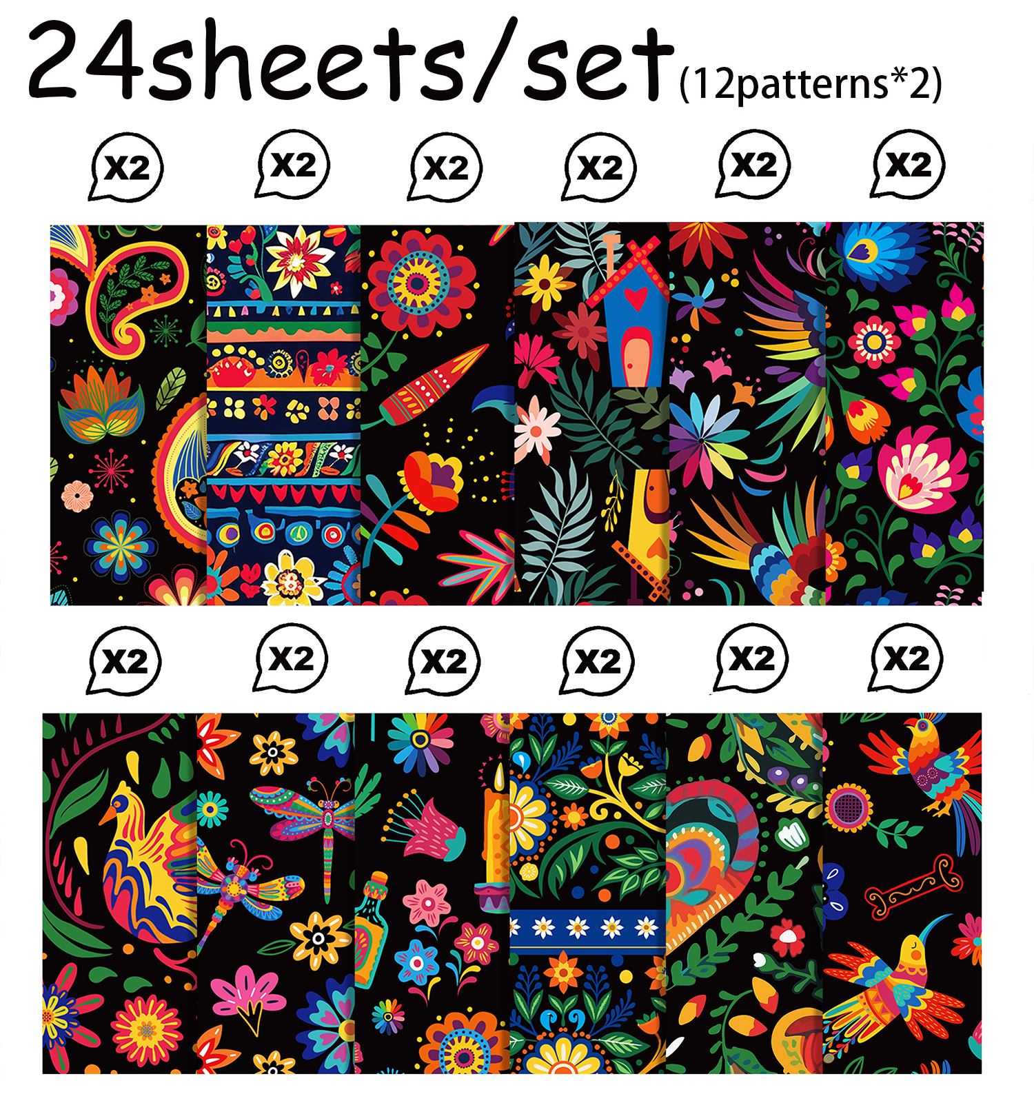 24pcs Mexican Scrapbook Paper  – обзор и цена Art Craft In Paper