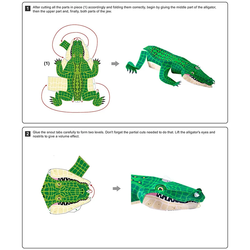 Alligator Crocodile Folding Or – обзор и цена Art Craft With Cardboard