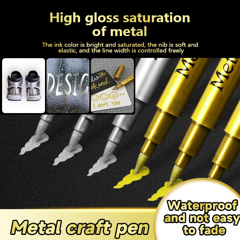 GN 6Pcs Metallic Marker Pens P – обзор и цена Art And Craft Photos