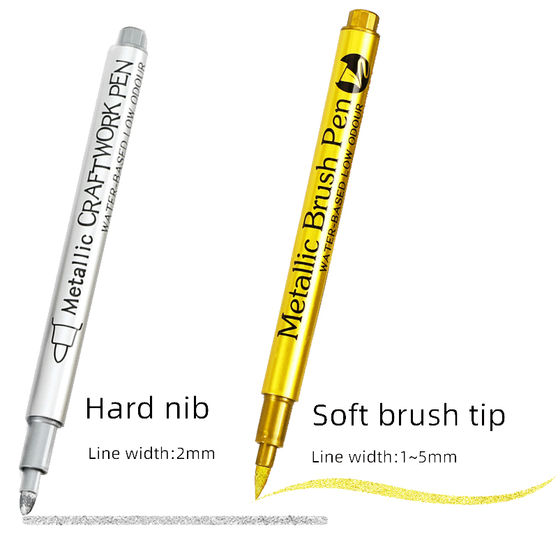 GN 6Pcs Metallic Marker Pens P – обзор и цена Art And Craft Photos