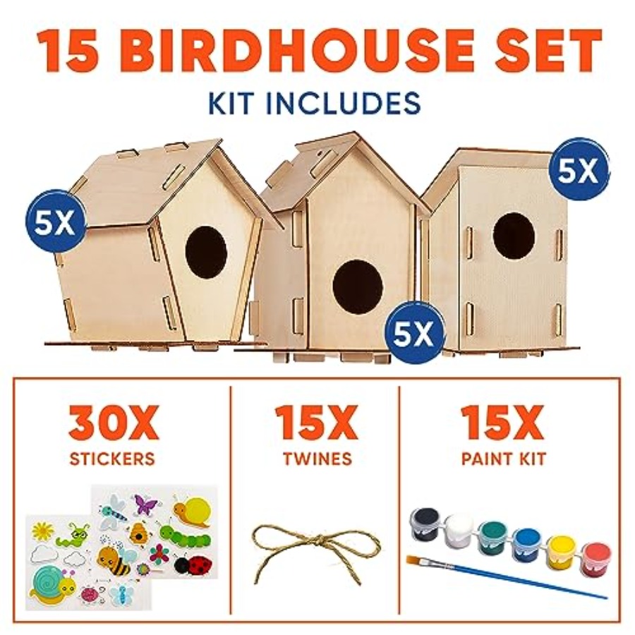 Kit - Unfinished Wood Bird Hou – обзор и цена Art Craft And