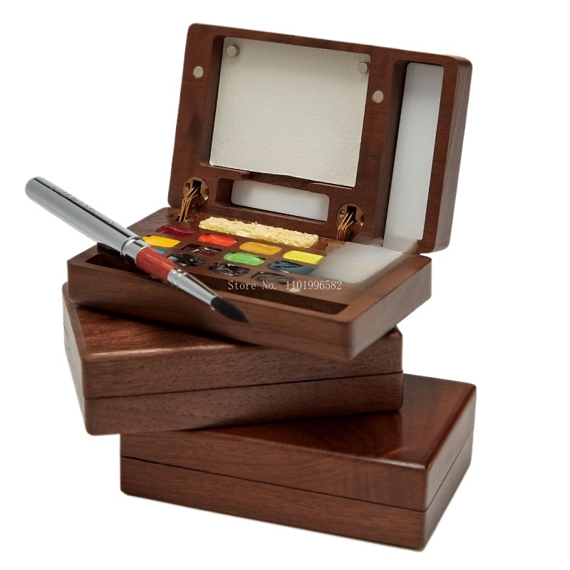 Travel Painting Box Solid Wood – обзор и цена Gouache Paint Set
