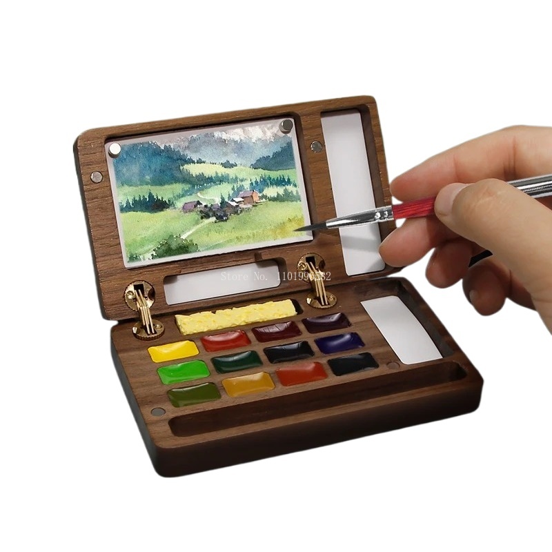 Travel Painting Box Solid Wood – обзор и цена Gouache Paint Set