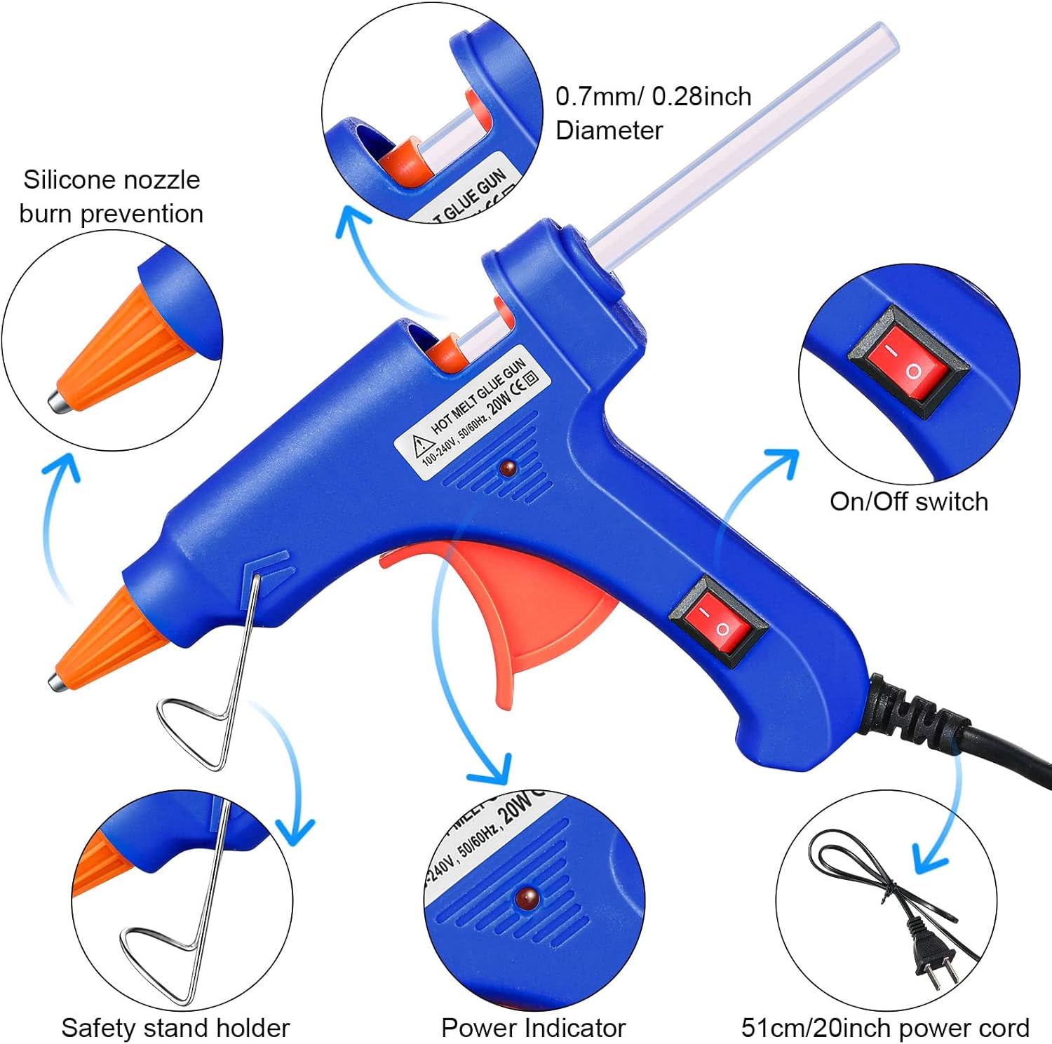 4 Pieces Mini Hot Glue Gun Wit – обзор и цена Art Craft Class