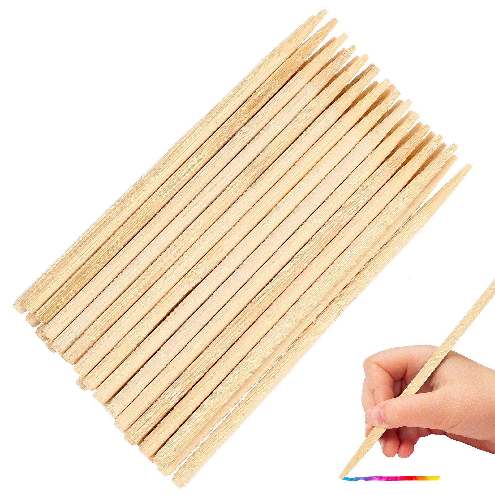 30pcs Scratch Bamboo Pens Wax  – обзор и цена Art Craft Stick
