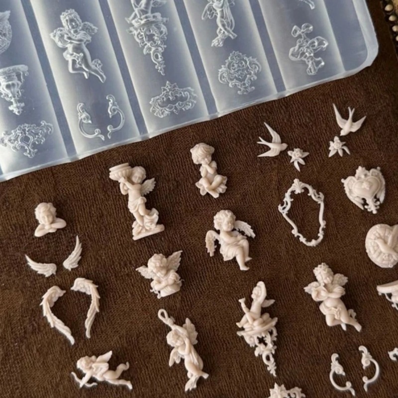 3D Baroque Angel Nail Mold Sil – обзор и цена Art Craft Template