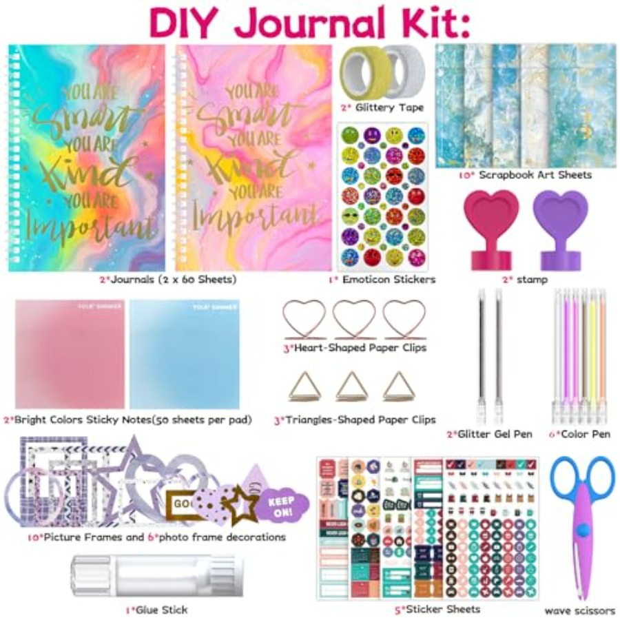 2-Pack DIY Journal Kit for Gir – обзор и цена Art Craft Ideas For Kids