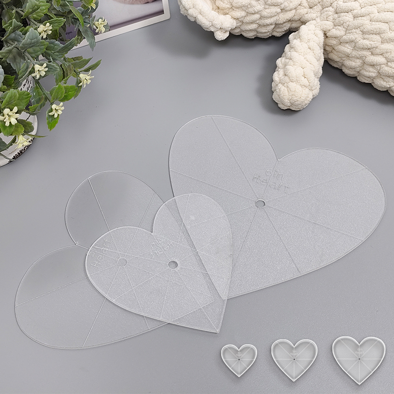 3pcs Heart-Shaped Acrylic Quil – обзор и цена Art Craft Template