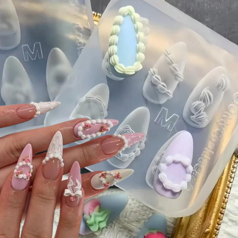 1pc 3D French Cream Nail Art S – обзор и цена Art Craft Template