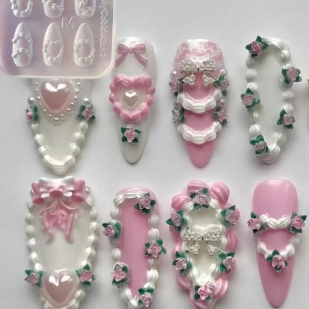 1pc 3D French Cream Nail Art S – обзор и цена Art Craft Template