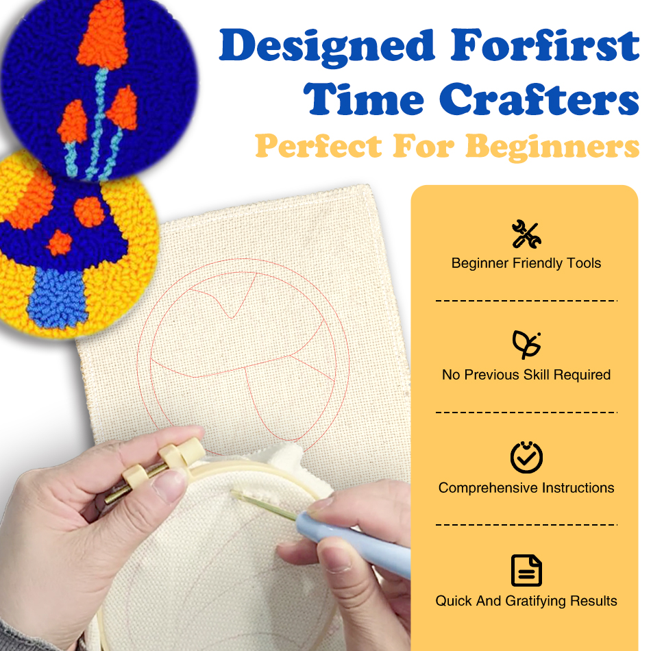 GATYZTORY Punch Needle Coaster – обзор и цена Art Craft Simple