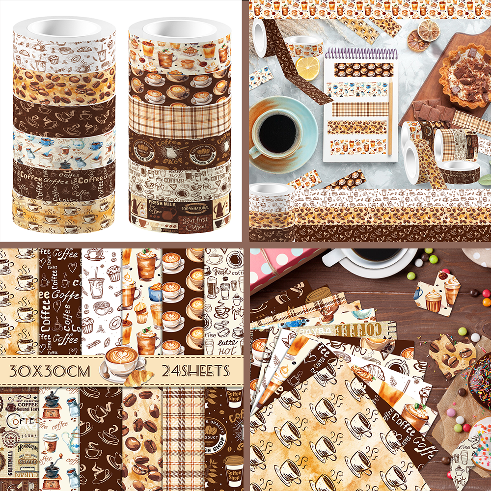 Vintage Coffee Pattern Washi T – обзор и цена Art And Craft Photos