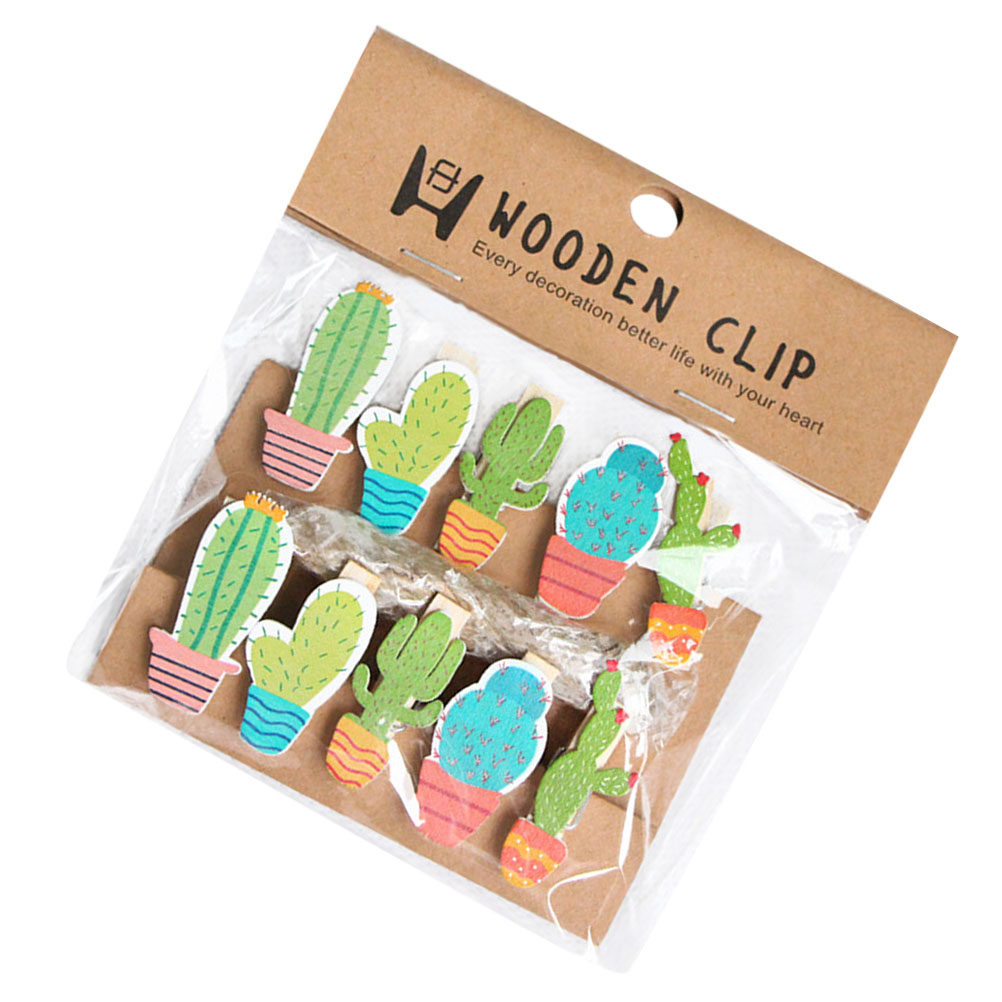 10Pcs Cactus Wooden Photo Clip – обзор и цена Art And Craft Photos