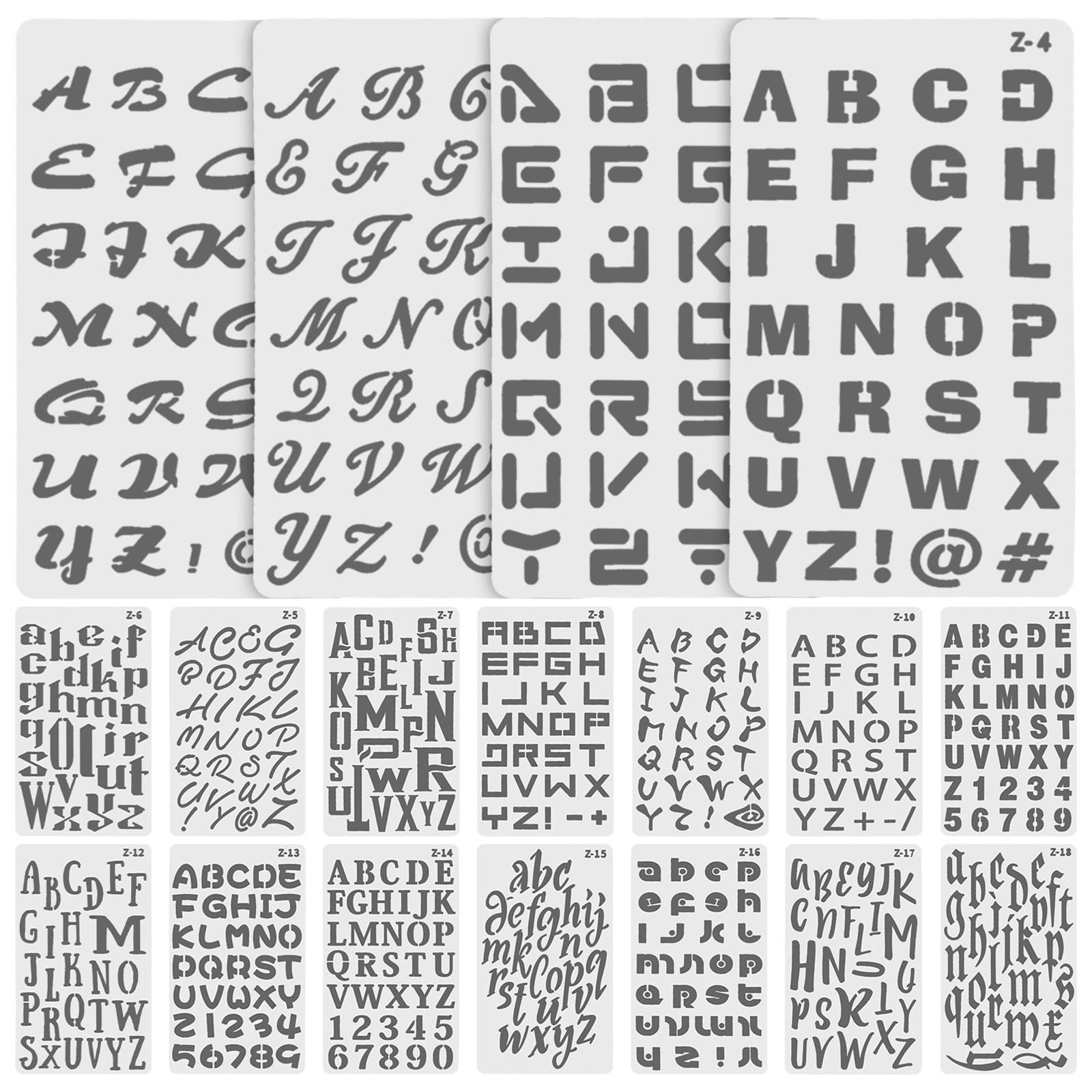 20Pcs Reusable Plastic Alphabe – обзор и цена Art Craft Template