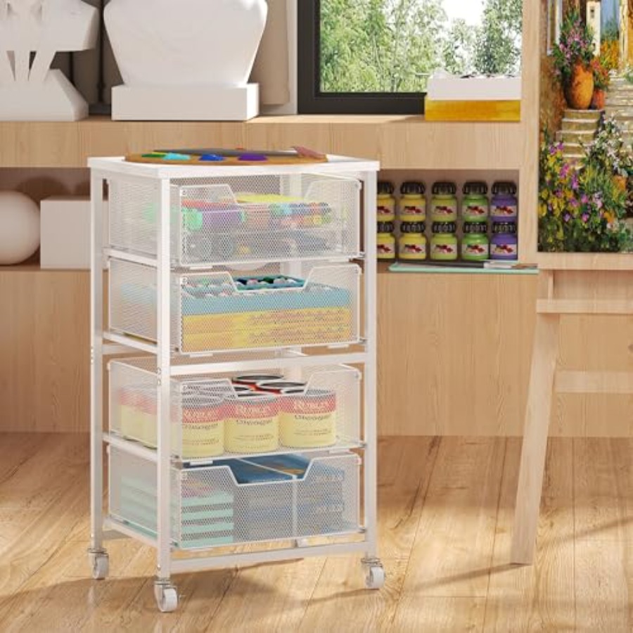4-Drawer Rolling Storage Cart  – обзор и цена Art Craft And