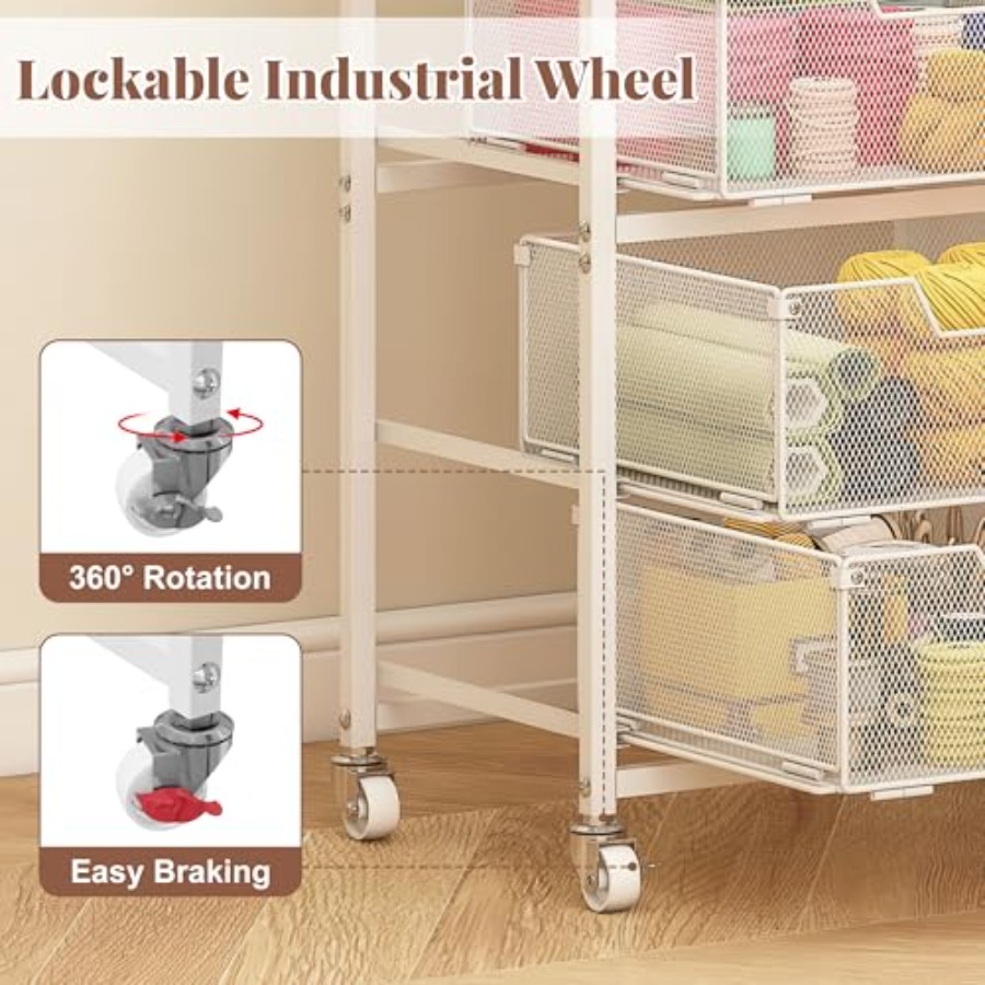 4-Drawer Rolling Storage Cart  – обзор и цена Art Craft And