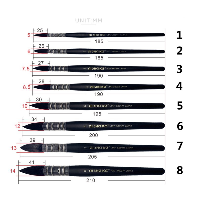 1pc Mop Watercolor Paint Brush – обзор и цена Gouache Paint Set