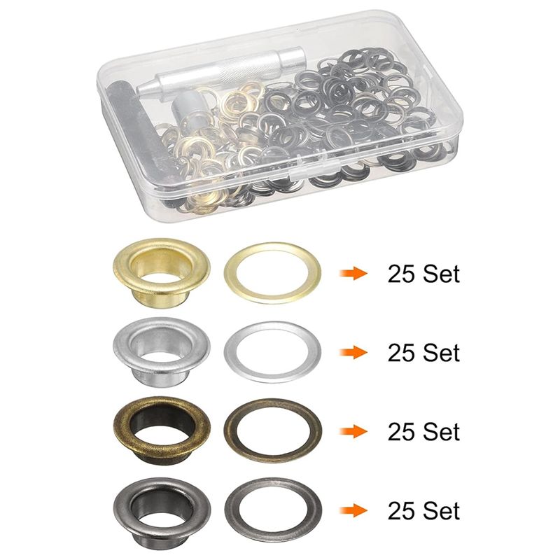 ABWZ-100Pcs Grommet Eyelets To – обзор и цена Leather Tooling Kit