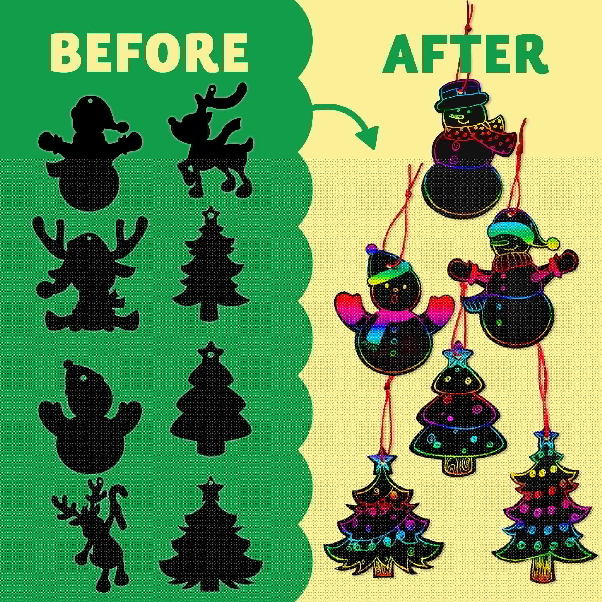 Joyfy 72 Pcs Christmas Scratch – обзор и цена Art Craft Kits For Kids