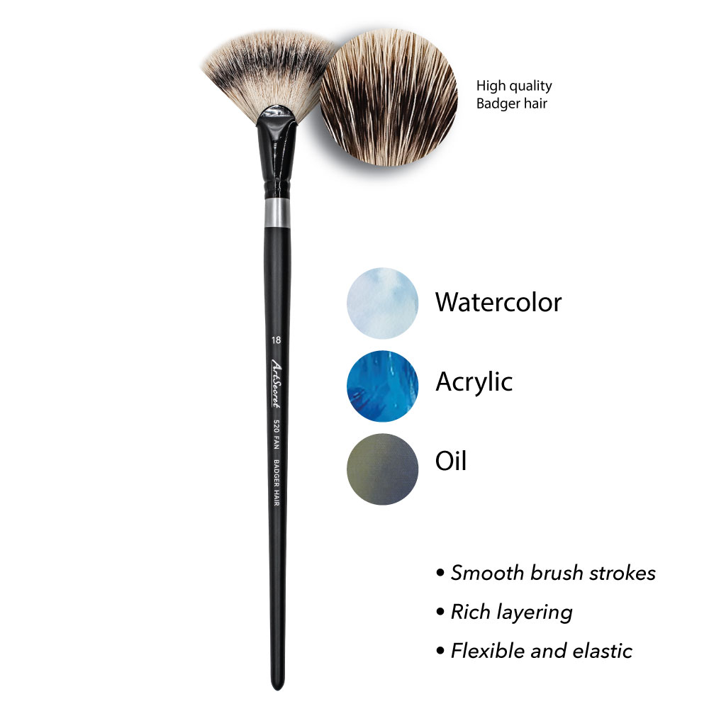 ArtSecret Badger Hair Fan Shap – обзор и цена Gouache Paint Set