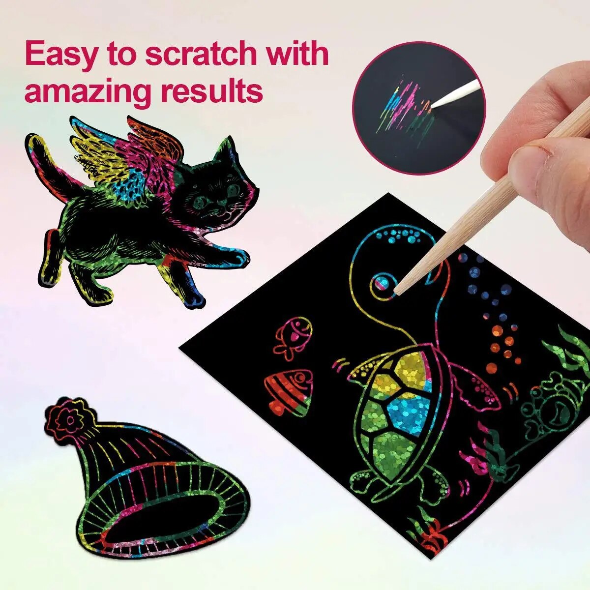 Many Creative Scratch Art Card – обзор и цена Art Craft 6 Year Old