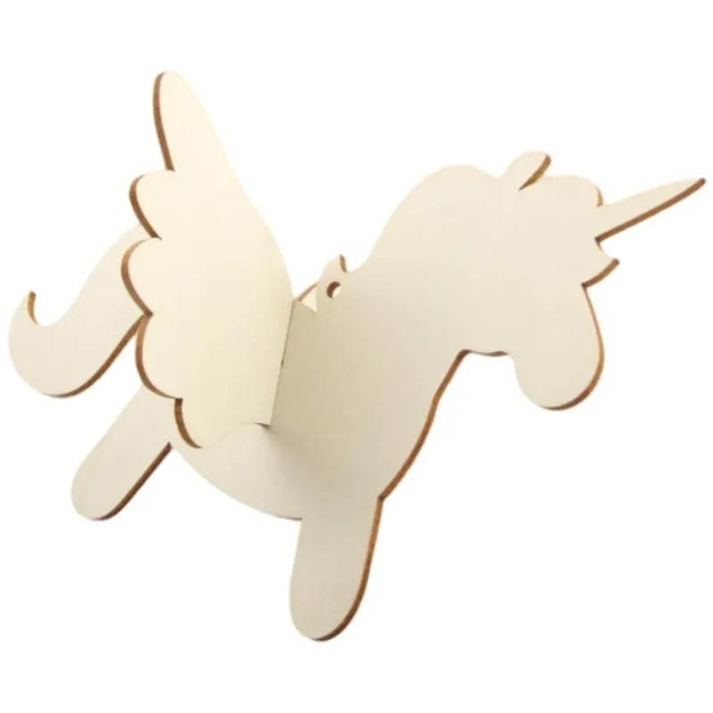 5pcs/lot Blank Wooden Hanging  – обзор и цена Art Craft Unicorn