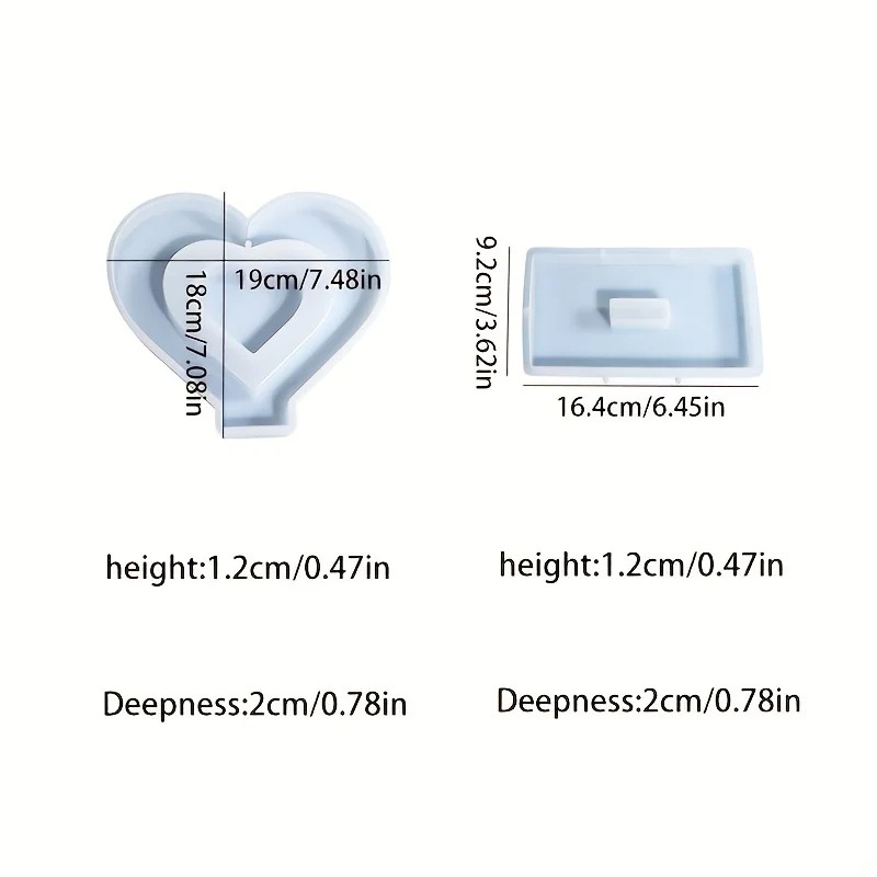 Heart Resin Molds, 2 Pieces Lo – обзор и цена Art And Craft Photos
